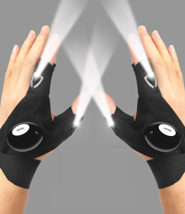 LED Half-Finger Glove for Night Fishing, Cycling, Running – Waterproof and Durable Flashlight Gloves - Image 8