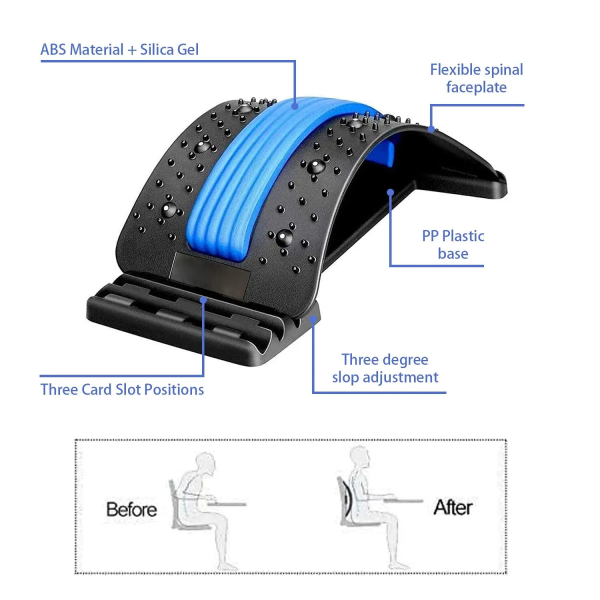 Waist Massager and Lumbar Spine Corrector – Back Stretcher for Pain Relief, Acupuncture Cushion for Lumbar Protrusion and Spine Health - Image 5